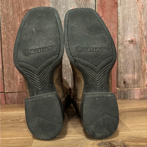 Ariat Sport Wide Square Toe Rodeo Cowboy Boots Mens 9.5 D EUC - Picture 8 of 8